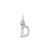 Unode50 Little Alphabetical Metal Alloy Pendant Charms In Silver D