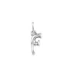 Unode50 Little Alphabetical Metal Alloy Pendant Charms In Silver F