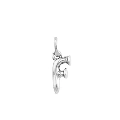 Unode50 Little Alphabetical Metal Alloy Pendant Charms In Silver F