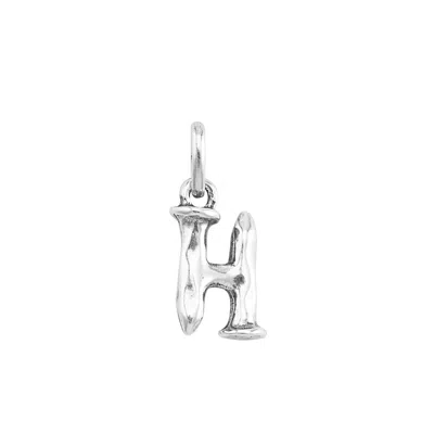 Unode50 Little Alphabetical Metal Alloy Pendant Charms In Silver H
