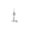Unode50 Little Alphabetical Metal Alloy Pendant Charms In Silver L