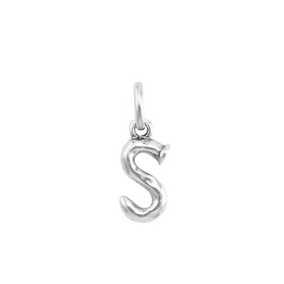 Unode50 Little Alphabetical Metal Alloy Pendant Charms In Silver S