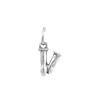 Unode50 Little Alphabetical Metal Alloy Pendant Charms In Silver V