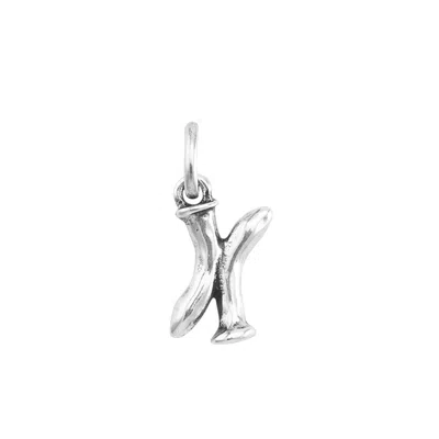 Unode50 Little Alphabetical Metal Alloy Pendant Charms In Silver X