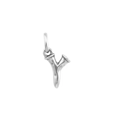 Unode50 Little Alphabetical Metal Alloy Pendant Charms In Silver Y