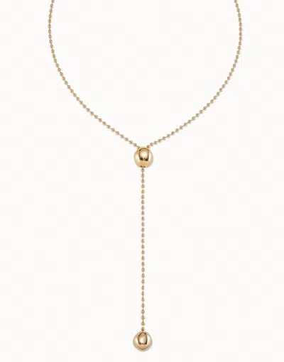 Unode50 Long Adjustable Chain Necklace In Gold