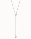 Unode50 Long Adjustable Chain Necklace In Silver