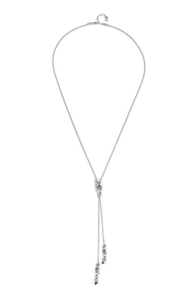 Unode50 Long Adjustable Chain Necklace With Three Figures In Purple