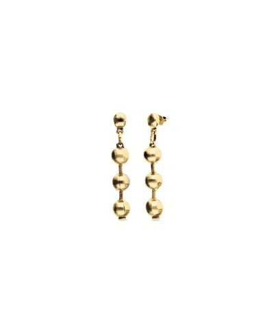 Unode50 Long Ball Earrings Plated In 18k Gold
