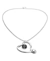 Unode50 Long Heart Pendant Necklace In Silver