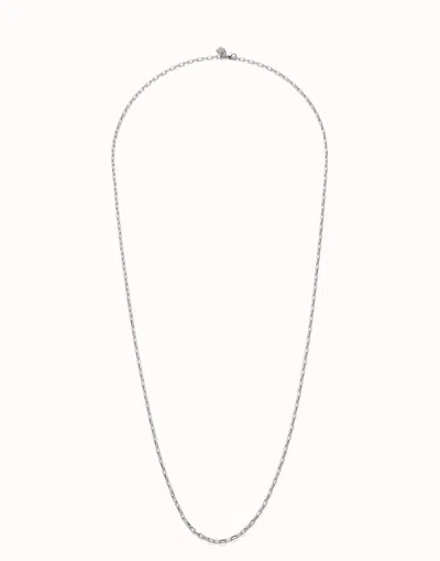 Unode50 Long Link Chain Necklace In Silver