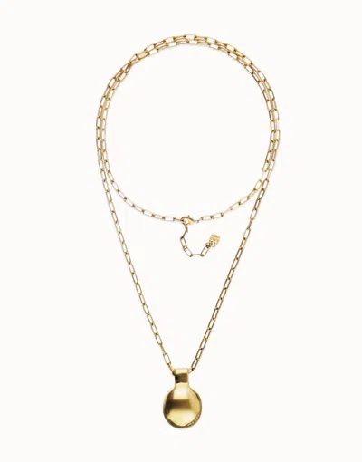 Unode50 Long Necklace With Large Sphere In Red
