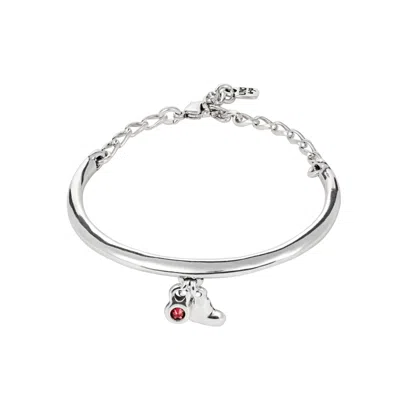 Unode50 Lovekey Heart Crystal Bracelet In Metallic