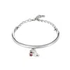 Unode50 Lovekey Heart Crystal Bracelet In Silver