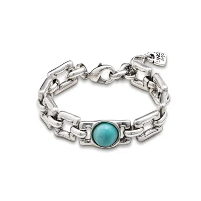Unode50 Luminous Square Link Bracelet In Metallic