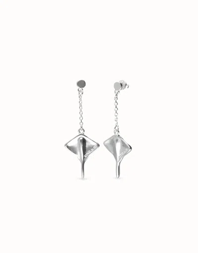 Unode50 Manta Ray-shaped Drop Earrings In Transparent
