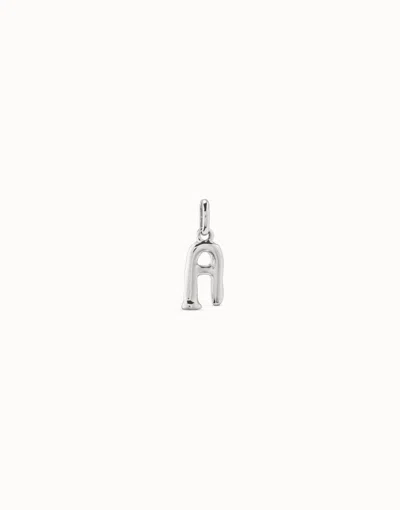 Unode50 Medium A Initial Charm In Silver