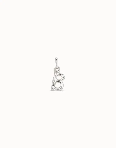 Unode50 Medium B Initial Charm In Silver