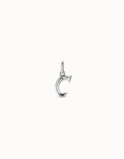 Unode50 Medium C Initial Charm In Silver
