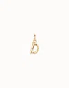 Unode50 Medium D Initial Charm In Gold