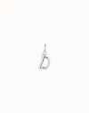 Unode50 Medium D Initial Charm In Silver