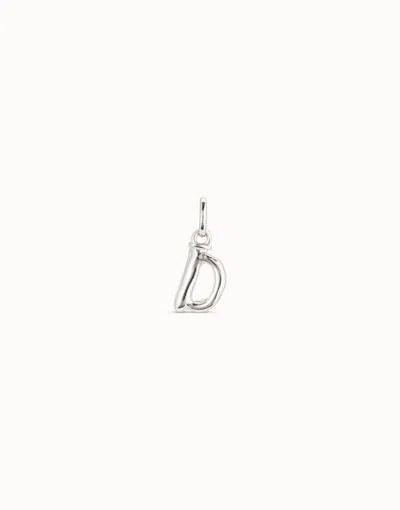 Unode50 Medium D Initial Charm In Silver