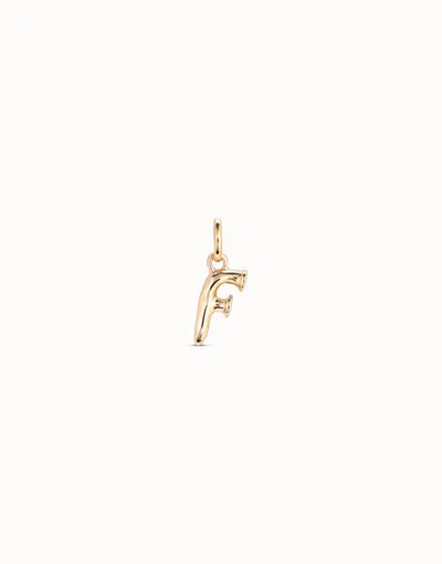 Unode50 Medium F Initial Charm In Gold
