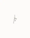 Unode50 Medium F Initial Charm In Silver