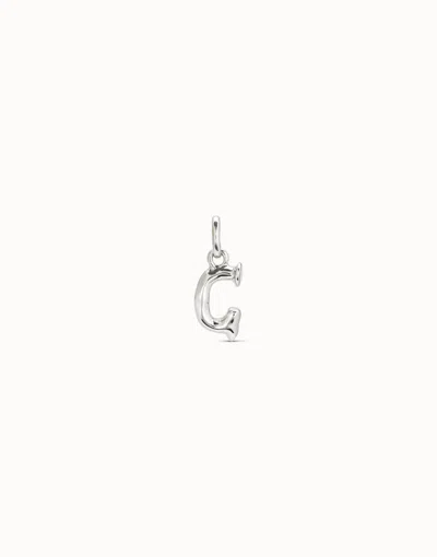Unode50 Medium G Initial Charm In Silver