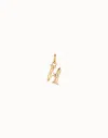 Unode50 Medium H Initial Charm In Gold