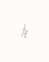 Unode50 Medium H Initial Charm In Silver