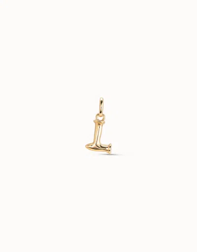 Unode50 Medium L Initial Charm In Gold