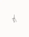 Unode50 Medium N Initial Charm In Silver