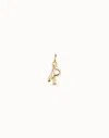 Unode50 Medium R Initial Charm In Gold