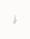 Unode50 Medium R Initial Charm In Silver