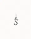 Unode50 Medium S Initial Charm In Silver
