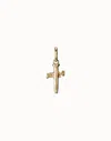 Unode50 Medium Sized Cross Charm In Gold