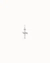 Unode50 Medium Sized Cross Charm In Silver
