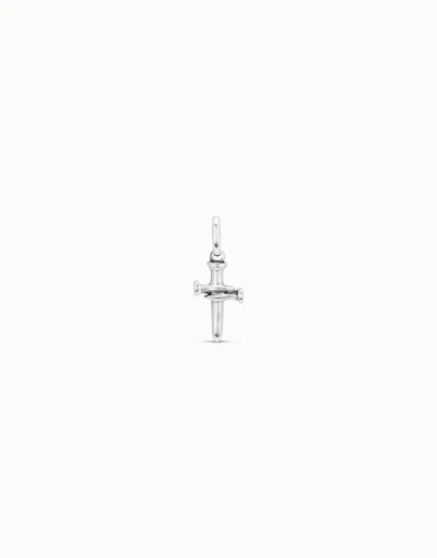 Unode50 Medium Sized Cross Charm In Silver