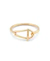 Unode50 Medium Sized Link And Inner Spring Metal Alloy Rigid Bracelet In Gold