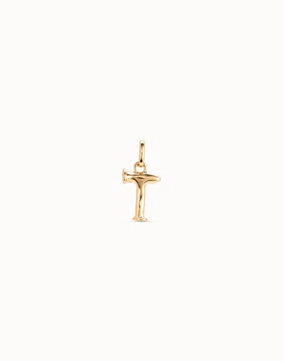 Unode50 Medium T Initial Charm In Gold