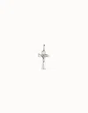 Unode50 Medium T Initial Charm In Silver