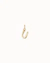 Unode50 Medium U Initial Charm In Gold