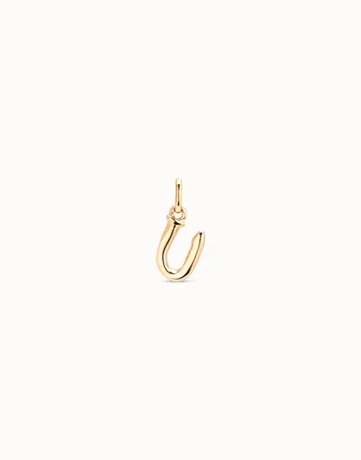 Unode50 Medium U Initial Charm In Gold