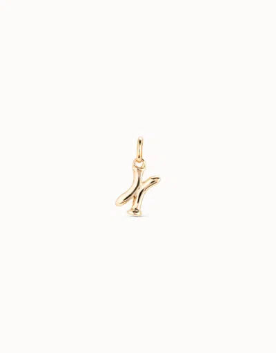 Unode50 Medium X Initial Charm In Gold