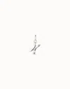Unode50 Medium X Initial Charm In Silver