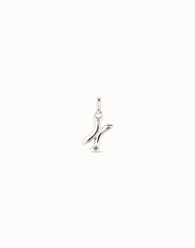 Unode50 Medium X Initial Charm In Silver