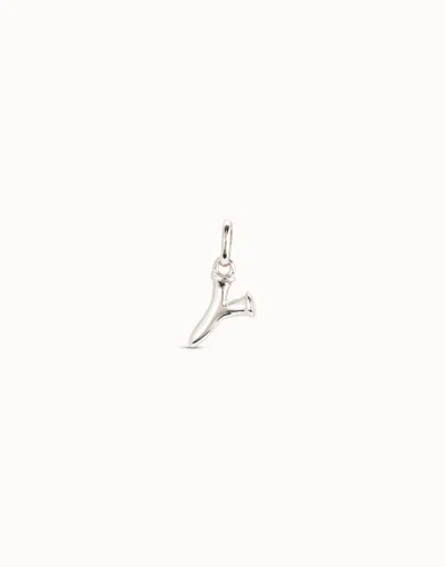 Unode50 Medium Y Initial Charm In Silver