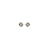 Unode50 Metal Alloy And Embedding Section Earrings In Gold