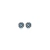 Unode50 Sterling Silver Plated With Blue Crystals Earrings In Blue